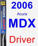 Driver Wiper Blade for 2006 Acura MDX - Vision Saver