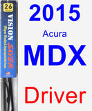 Driver Wiper Blade for 2015 Acura MDX - Vision Saver