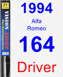 Driver Wiper Blade for 1994 Alfa Romeo 164 - Vision Saver