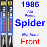 Front Wiper Blade Pack for 1986 Alfa Romeo Spider - Vision Saver
