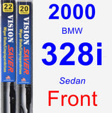Front Wiper Blade Pack for 2000 BMW 328i - Vision Saver