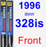 Front Wiper Blade Pack for 1996 BMW 328is - Vision Saver