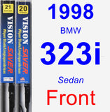 Front Wiper Blade Pack for 1998 BMW 323i - Vision Saver