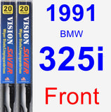 Front Wiper Blade Pack for 1991 BMW 325i - Vision Saver