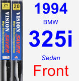 Front Wiper Blade Pack for 1994 BMW 325i - Vision Saver
