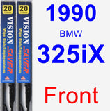 Front Wiper Blade Pack for 1990 BMW 325iX - Vision Saver