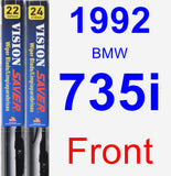 Front Wiper Blade Pack for 1992 BMW 735i - Vision Saver