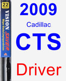 Driver Wiper Blade for 2009 Cadillac CTS - Vision Saver