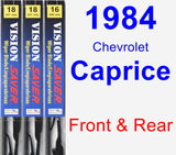 Front & Rear Wiper Blade Pack for 1984 Chevrolet Caprice - Vision Saver
