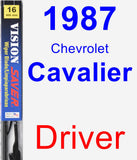 Driver Wiper Blade for 1987 Chevrolet Cavalier - Vision Saver