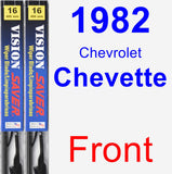 Front Wiper Blade Pack for 1982 Chevrolet Chevette - Vision Saver