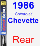 Rear Wiper Blade for 1986 Chevrolet Chevette - Vision Saver