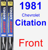 Front Wiper Blade Pack for 1981 Chevrolet Citation - Vision Saver