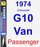 Passenger Wiper Blade for 1974 Chevrolet G10 Van - Vision Saver