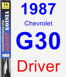 Driver Wiper Blade for 1987 Chevrolet G30 - Vision Saver