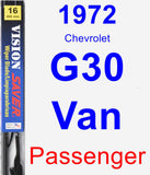 Passenger Wiper Blade for 1972 Chevrolet G30 Van - Vision Saver