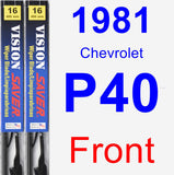 Front Wiper Blade Pack for 1981 Chevrolet P40 - Vision Saver