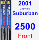 Front Wiper Blade Pack for 2001 Chevrolet Suburban 2500 - Vision Saver