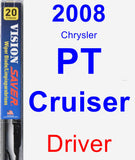 Driver Wiper Blade for 2008 Chrysler PT Cruiser - Vision Saver