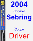 Driver Wiper Blade for 2004 Chrysler Sebring - Vision Saver