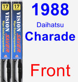 Front Wiper Blade Pack for 1988 Daihatsu Charade - Vision Saver