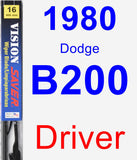 Driver Wiper Blade for 1980 Dodge B200 - Vision Saver