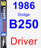 Driver Wiper Blade for 1986 Dodge B250 - Vision Saver
