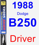 Driver Wiper Blade for 1988 Dodge B250 - Vision Saver