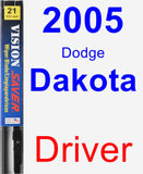 Driver Wiper Blade for 2005 Dodge Dakota - Vision Saver