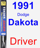 Driver Wiper Blade for 1991 Dodge Dakota - Vision Saver