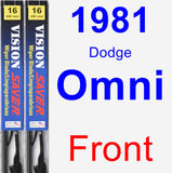 Front Wiper Blade Pack for 1981 Dodge Omni - Vision Saver