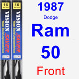Front Wiper Blade Pack for 1987 Dodge Ram 50 - Vision Saver