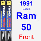 Front Wiper Blade Pack for 1991 Dodge Ram 50 - Vision Saver