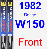 Front Wiper Blade Pack for 1982 Dodge W150 - Vision Saver