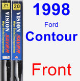 Front Wiper Blade Pack for 1998 Ford Contour - Vision Saver