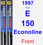 Front Wiper Blade Pack for 1997 Ford E-150 Econoline - Vision Saver