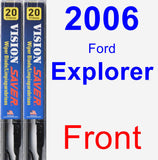 Front Wiper Blade Pack for 2006 Ford Explorer - Vision Saver