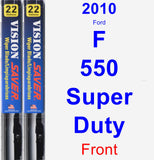 Front Wiper Blade Pack for 2010 Ford F-550 Super Duty - Vision Saver