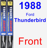 Front Wiper Blade Pack for 1988 Ford Thunderbird - Vision Saver