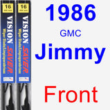 Front Wiper Blade Pack for 1986 GMC Jimmy - Vision Saver
