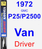 Driver Wiper Blade for 1972 GMC P25/P2500 Van - Vision Saver