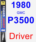 Driver Wiper Blade for 1980 GMC P3500 - Vision Saver