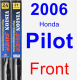 Front Wiper Blade Pack for 2006 Honda Pilot - Vision Saver