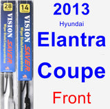 Front Wiper Blade Pack for 2013 Hyundai Elantra Coupe - Vision Saver