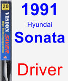 Driver Wiper Blade for 1991 Hyundai Sonata - Vision Saver