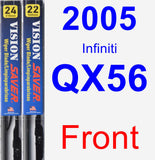 Front Wiper Blade Pack for 2005 Infiniti QX56 - Vision Saver