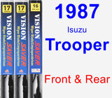 Front & Rear Wiper Blade Pack for 1987 Isuzu Trooper - Vision Saver