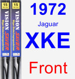 Front Wiper Blade Pack for 1972 Jaguar XKE - Vision Saver