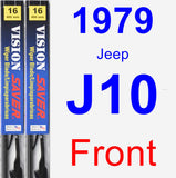 Front Wiper Blade Pack for 1979 Jeep J10 - Vision Saver