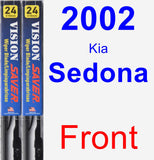 Front Wiper Blade Pack for 2002 Kia Sedona - Vision Saver